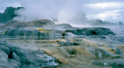 An example of geothermal activity in New Zealand.
